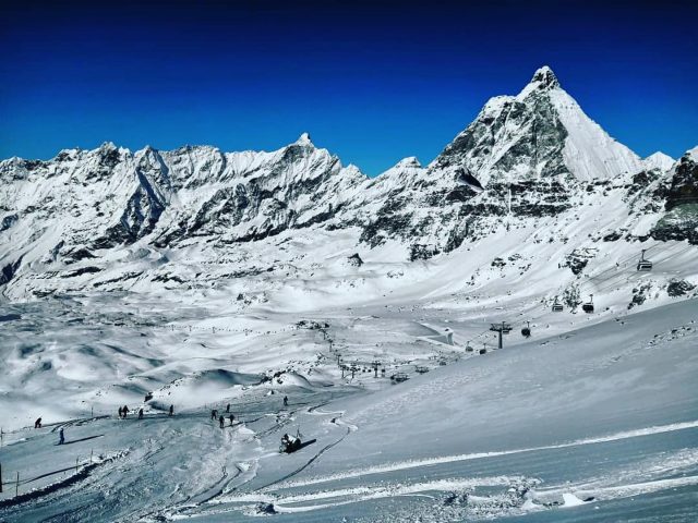 Cervinia is linked to Zermatt however offers a great cheaper option for accommodation as well as over 150km of trails - awesome mountaineering and Hiking
